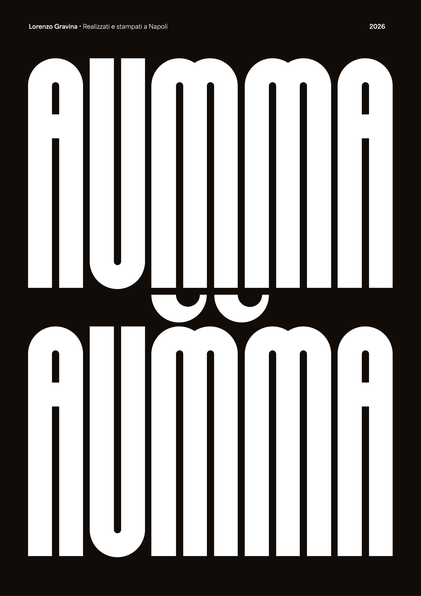 Poster Aumma Aumma – stampa tipografica su carta opaca 230gr | Posteria Verace