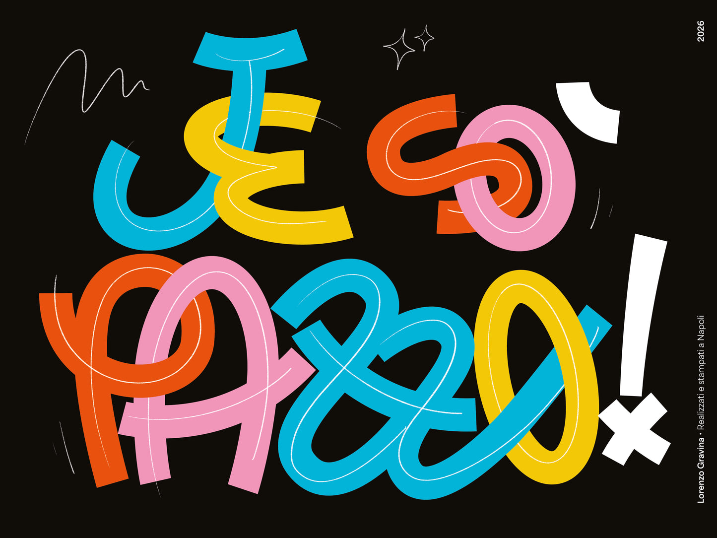 Poster Je So Pazzo – stampa tipografica su carta opaca 230gr | Posteria Verace