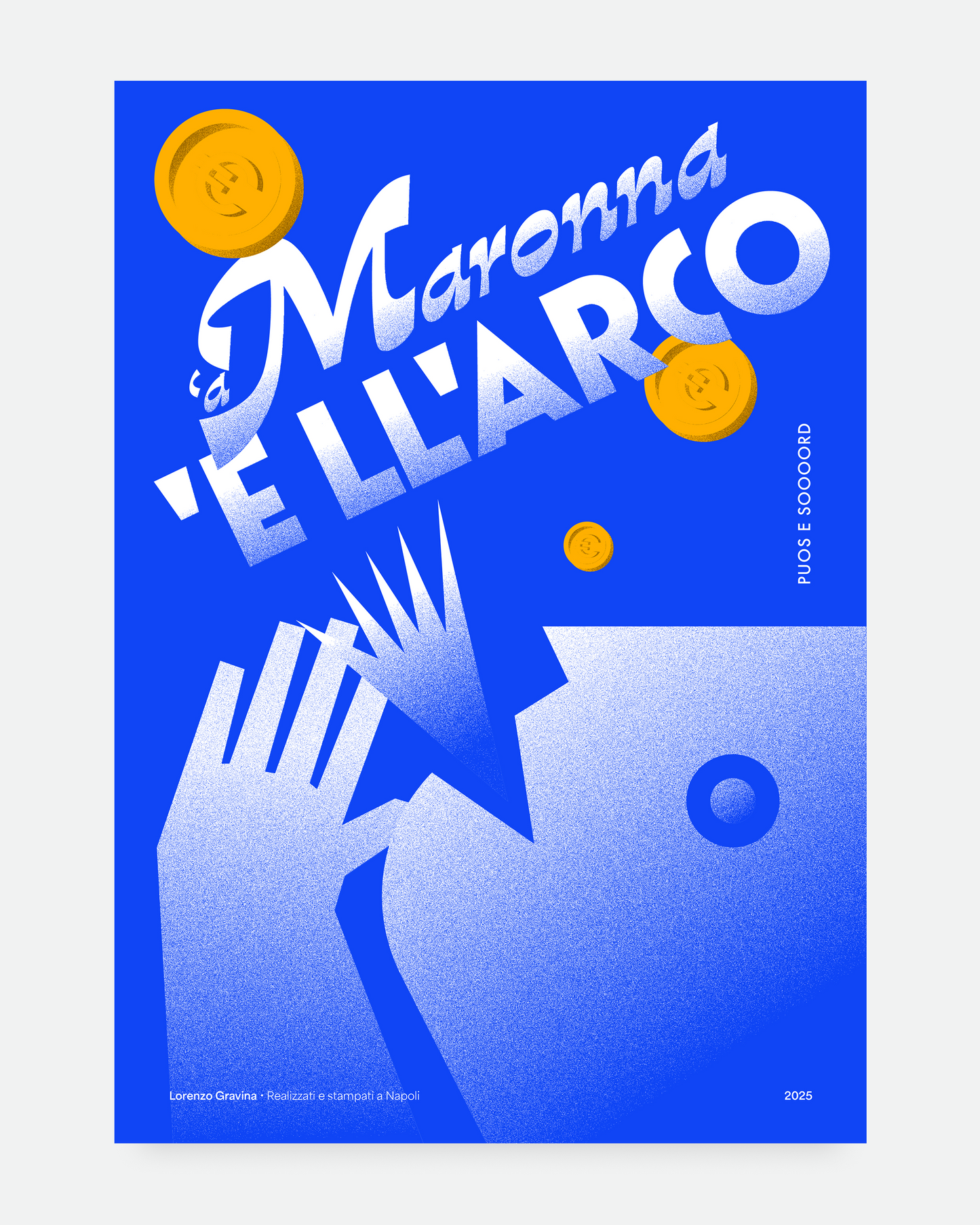 Poster Madonna dell’Arco – sveglia napoletana della domenica mattina, stampa tipografica | Posteria Verace