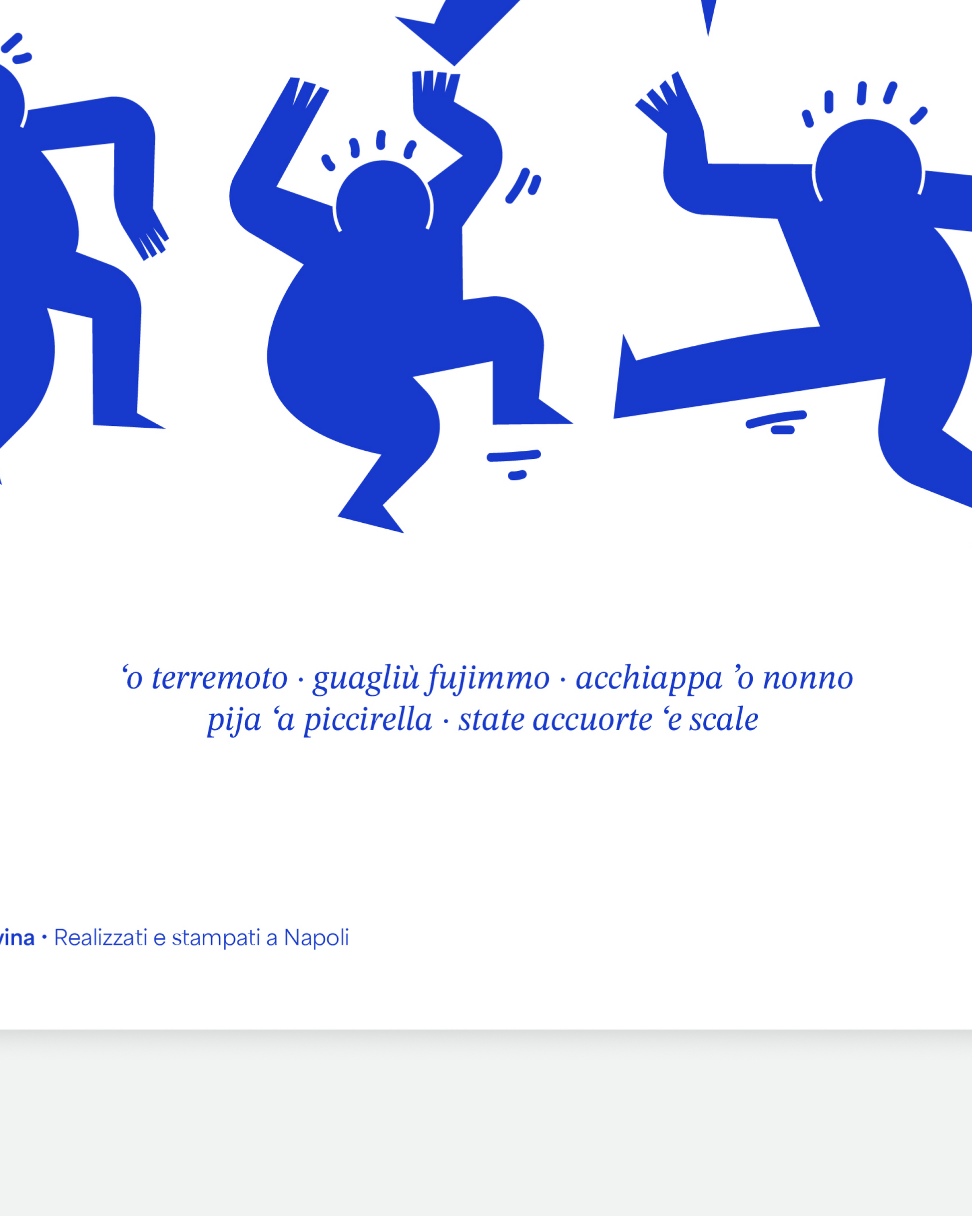 Poster Napoli Balla – dettaglio illustrazione su carta opaca 230gr | Posteria Verace