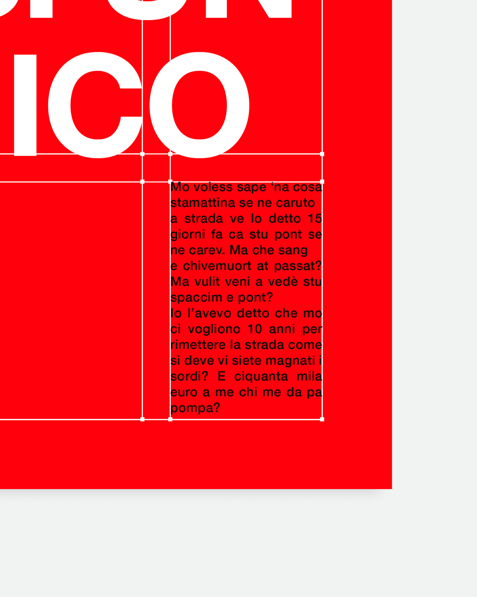 Poster Quasi un Tecnico – composizione grafica in bianco e nero | Posteria Verace
