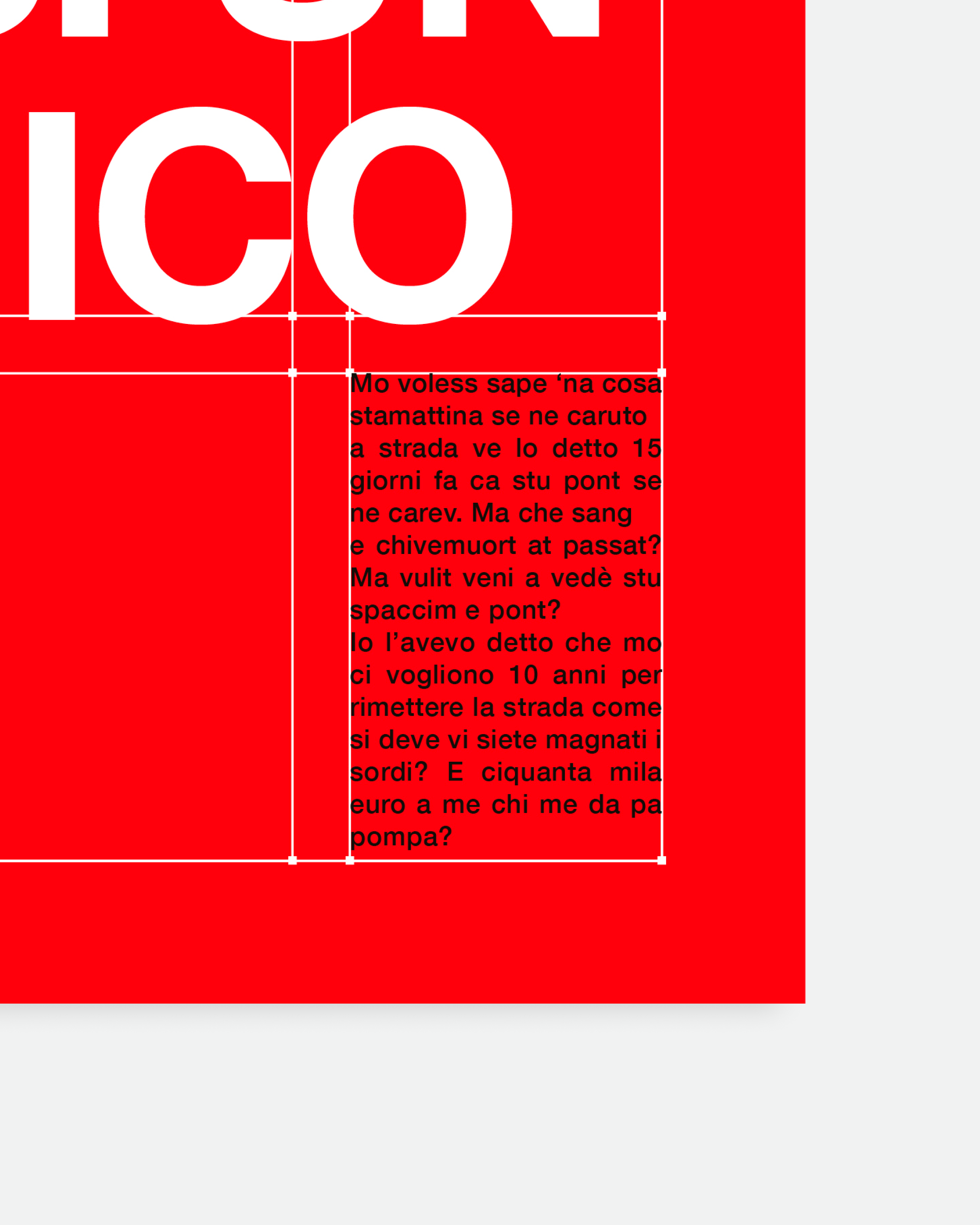 Poster Quasi un Tecnico – composizione grafica in bianco e nero | Posteria Verace