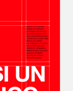 Poster Quasi un Tecnico – dettaglio tipografico grid system svizzero | Posteria Verace