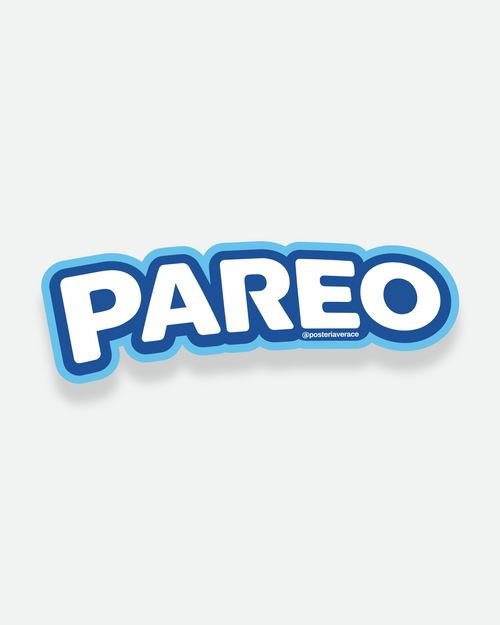 Sticker Pareo – adesivo napoletano in vinile su sfondo bianco | Posteria Verace