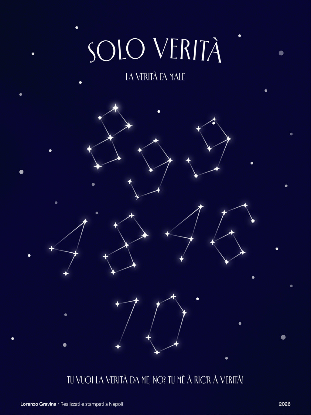 Poster Solo Verità – stampa tipografica su carta opaca 230gr | Posteria Verace