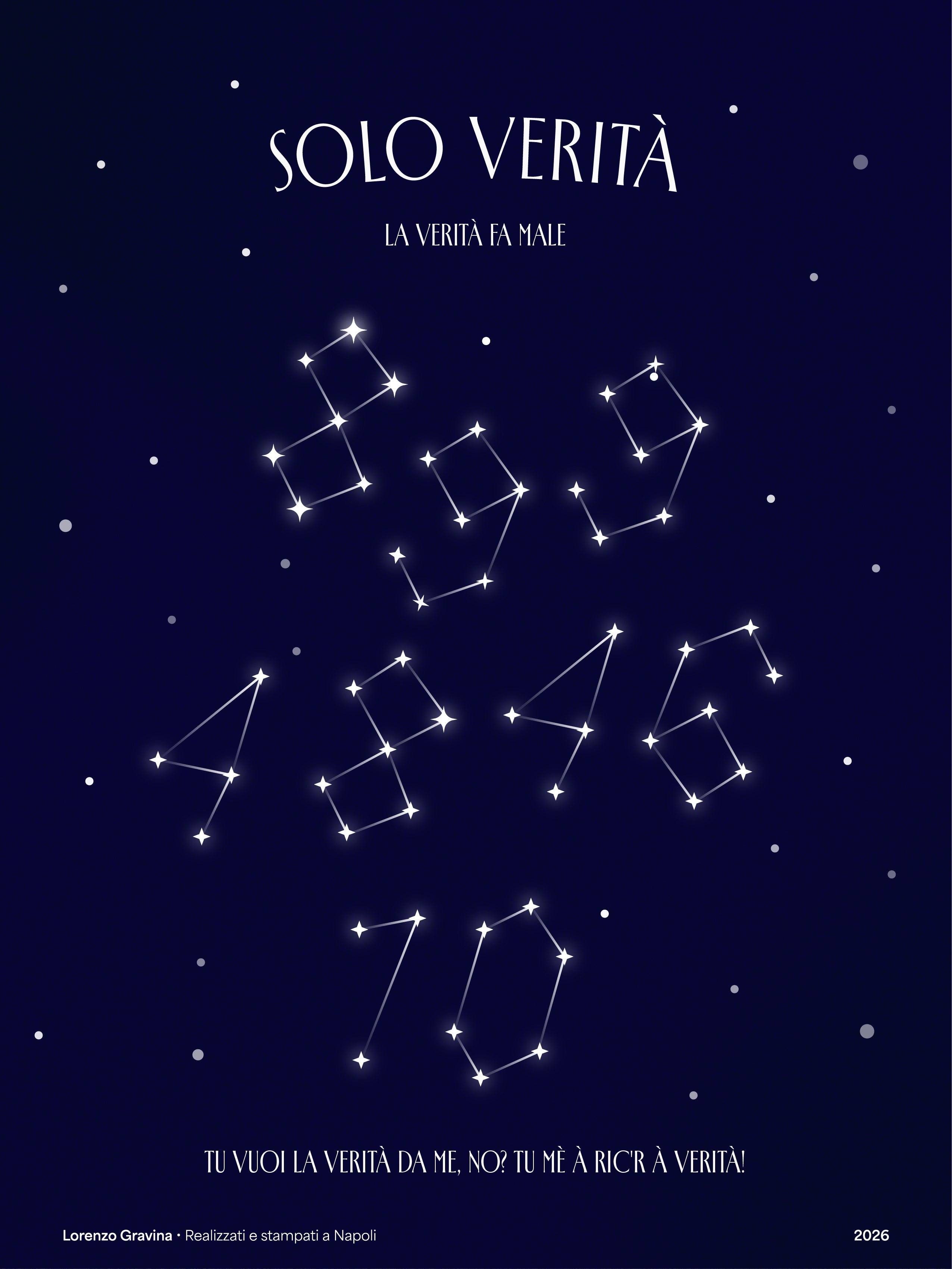 Poster Solo Verità – stampa tipografica su carta opaca 230gr | Posteria Verace