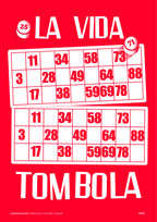 Poster Tombola – stampa tipografica su carta opaca 230gr, vista frontale | Posteria Verace