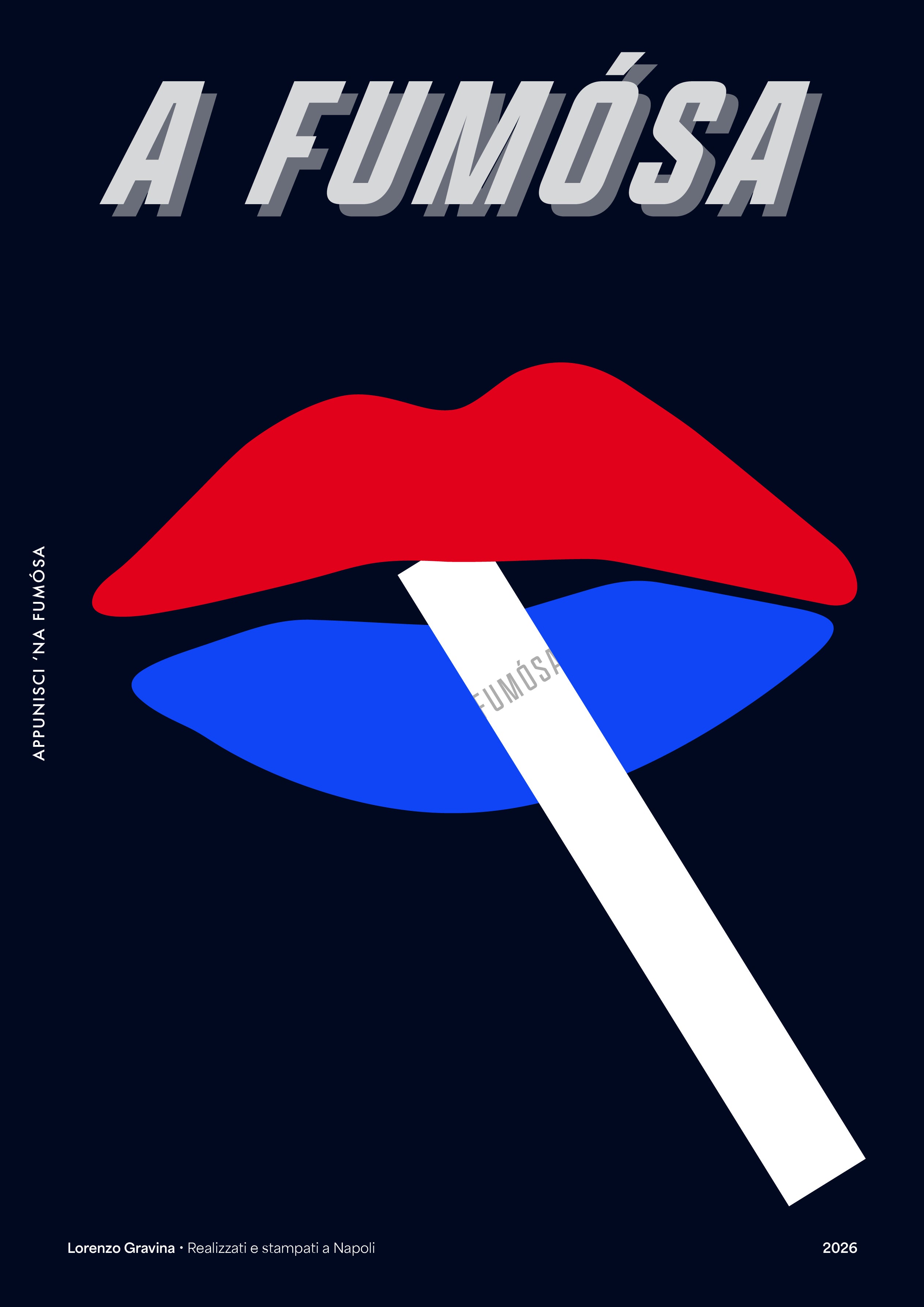 Poster La Fumosa – stampa su carta opaca 230gr, vista frontale | Posteria Verace