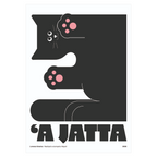 Poster Smorfia 3 'A Jatta – gatto nero della smorfia napoletana, stampa tipografica | Posteria Verace