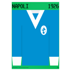 Poster Napoli 1926 – Corsiero del Sole, prima maglia storica del centenario azzurro | Posteria Verace