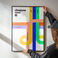 Poster Direzione Casa in cornice su parete – stampa napoletana ispirata a Vignelli | Posteria Verace