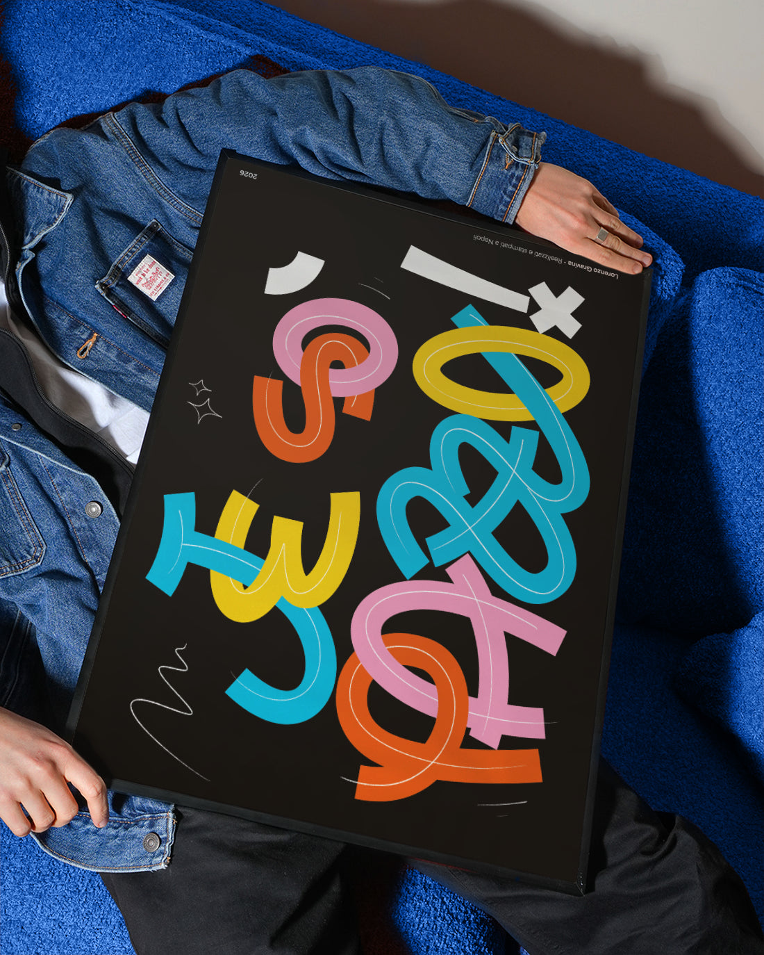 Poster Je So Pazzo in cornice su parete – stampa napoletana design contemporaneo | Posteria Verace