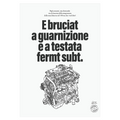 Poster Guarnizione e Testata – motore e ironia napoletana, stampa tipografica | Posteria Verace