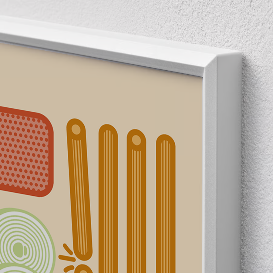 Poster mignon La genovese, formato 13x18 cm con cornice bianca inclusa, Posteria Verace