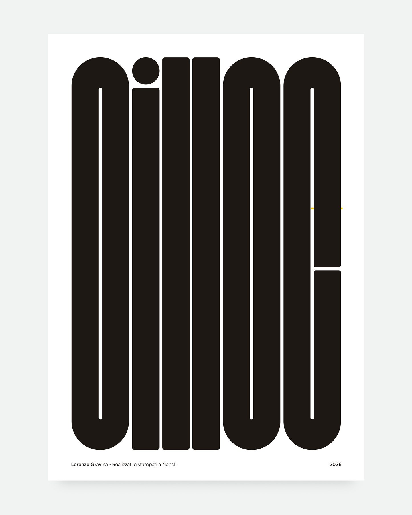 Poster Oilloc, stampa napoletana moderna su carta patinata 230gr, formato A3