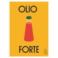 Poster Olio Forte – Campari Soda con olio piccante fatto in casa, illustrazione napoletana | Posteria Verace