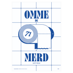 Poster Omme de Merd – il 71 della smorfia napoletana, stampa tipografica | Posteria Verace