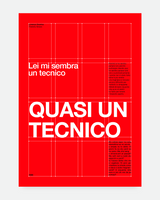 Poster Quasi un tecnico, benzinaio napoletano in design svizzero, Lorenzo Gravina