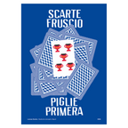 Poster Scarte Fruscio – detto napoletano delle carte da gioco, stampa tipografica | Posteria Verace