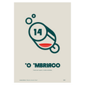 Poster Smorfia 14 L'Ubriaco – numero 14 della smorfia napoletana, stampa tipografica | Posteria Verace
