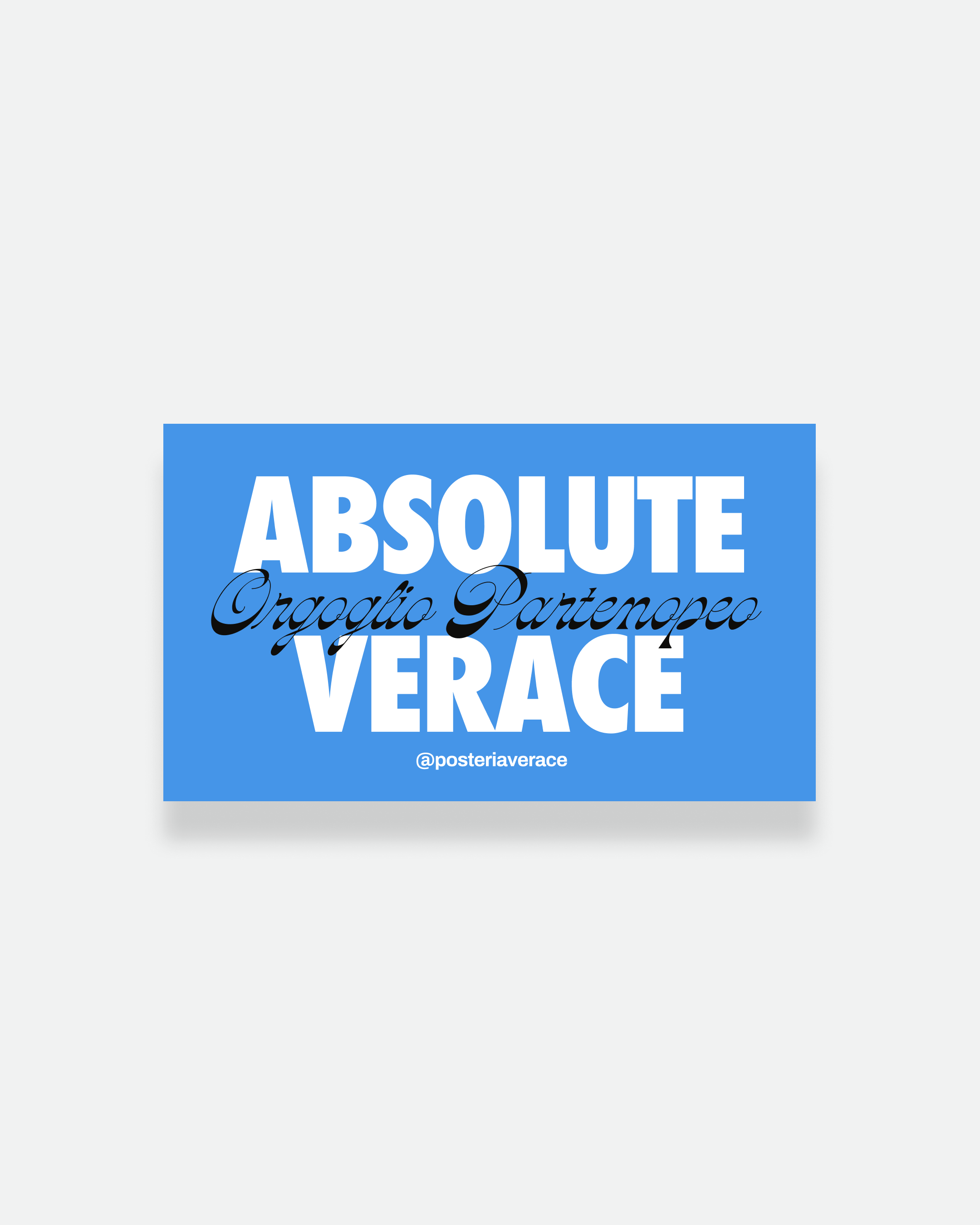 Sticker Absolute Verace – adesivo napoletano in vinile da appiccicare ovunque | Posteria Verace