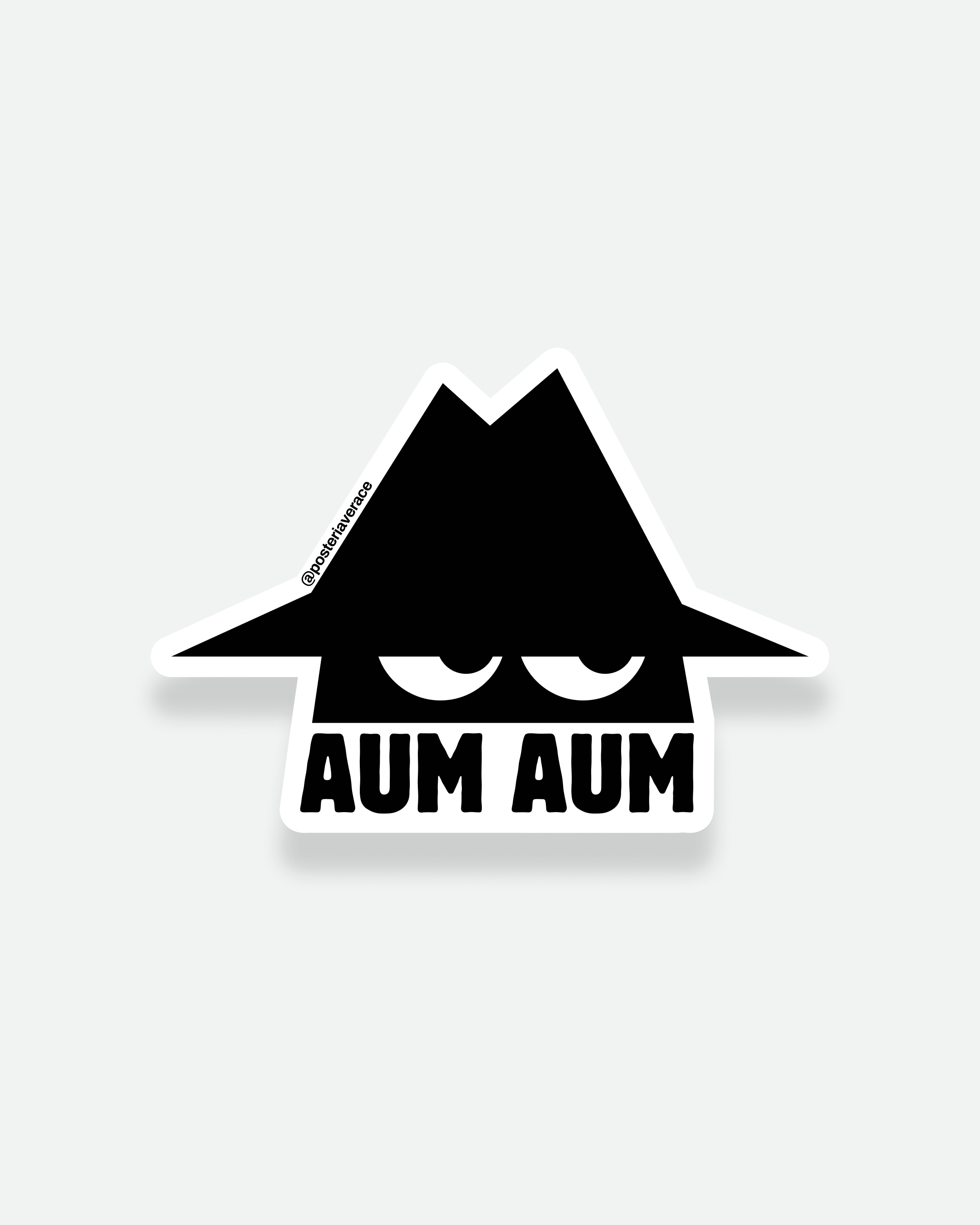 Sticker Aum Aum – adesivo napoletano in vinile resistente all'acqua | Posteria Verace