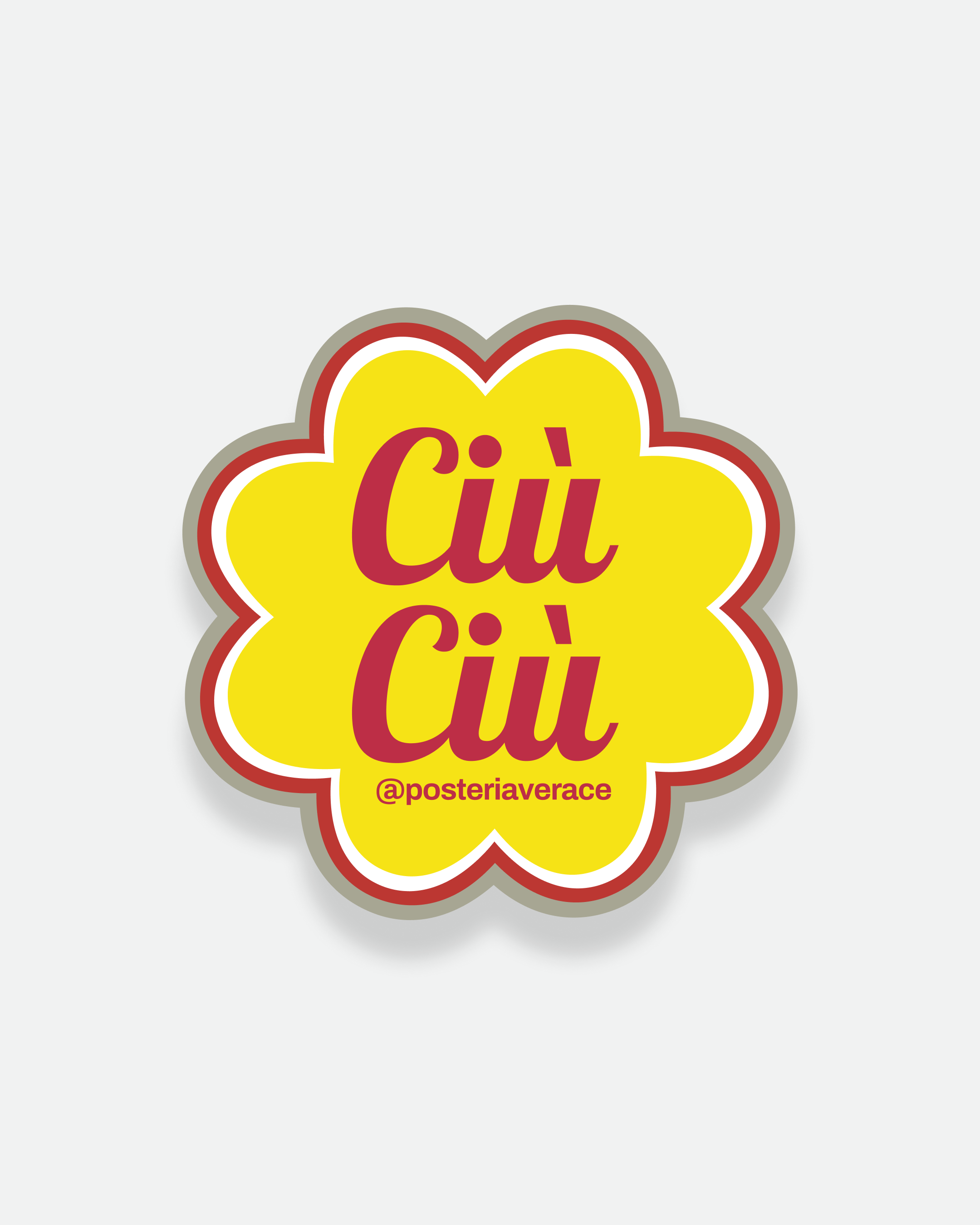 Sticker Ciù Ciù – adesivo napoletano in vinile removibile senza residui | Posteria Verace