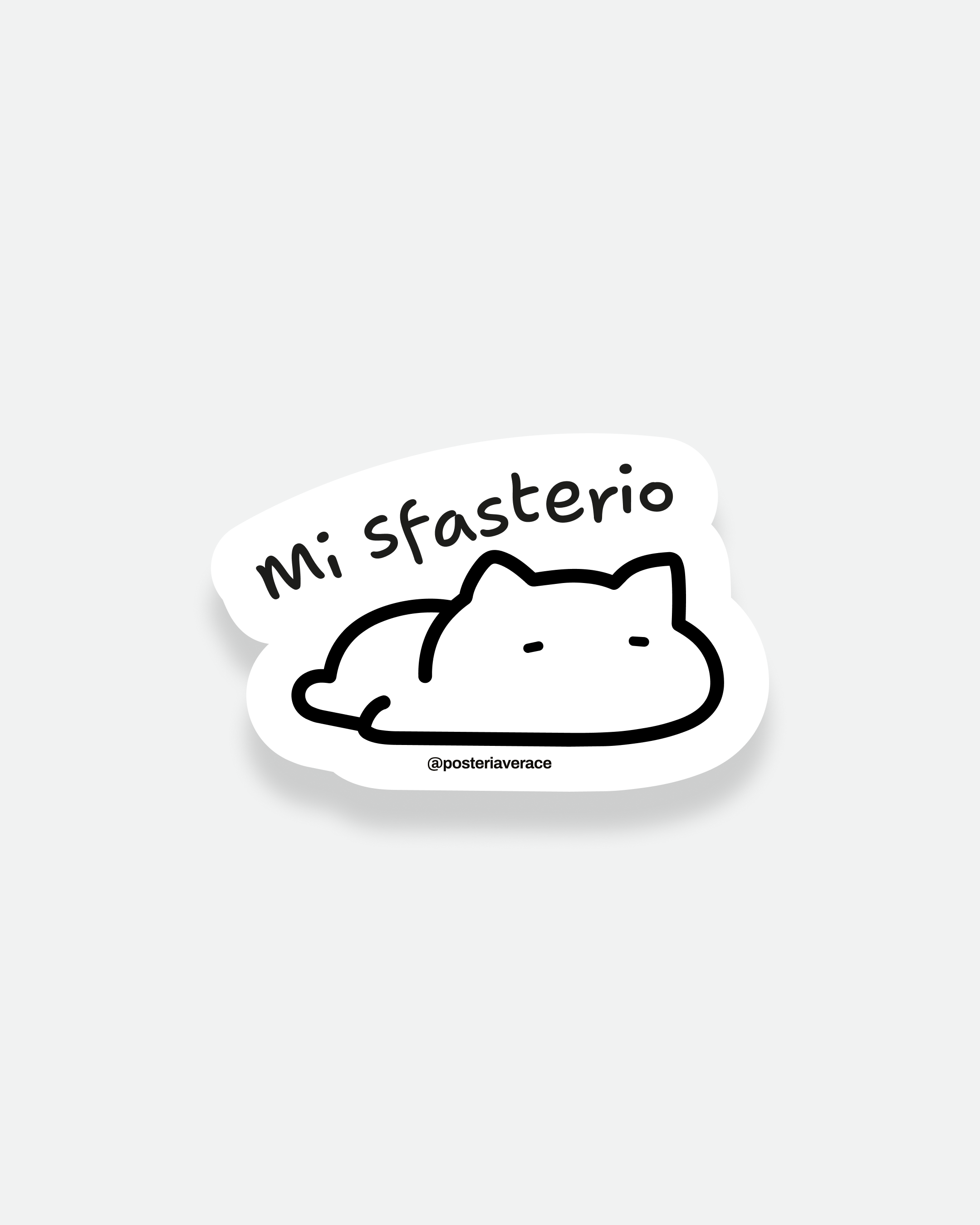 Sticker Mi Sfasterio – adesivo napoletano in vinile per laptop e agenda | Posteria Verace
