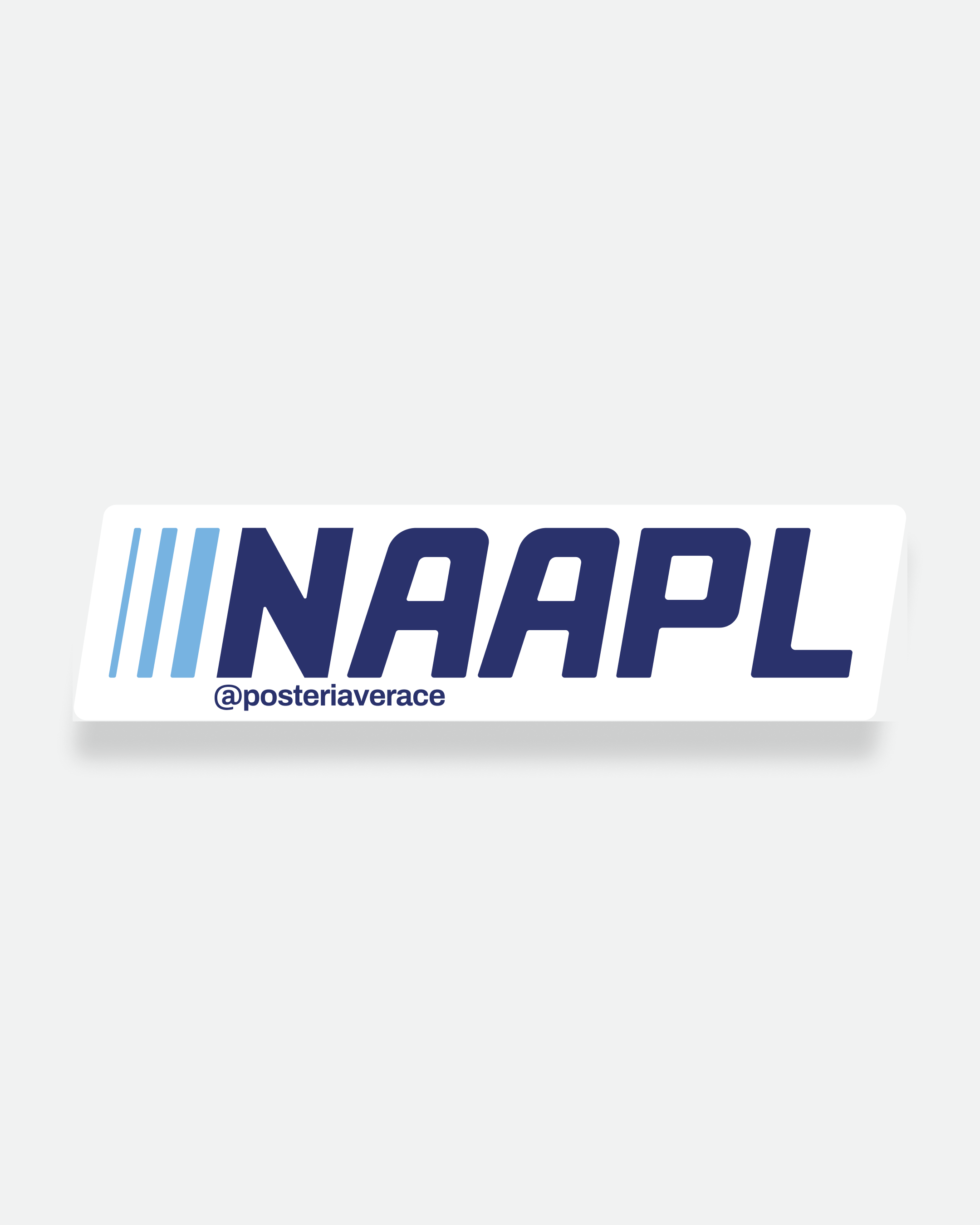 Sticker NAAPL – adesivo napoletano in vinile con Napoli quotata in borsa | Posteria Verace