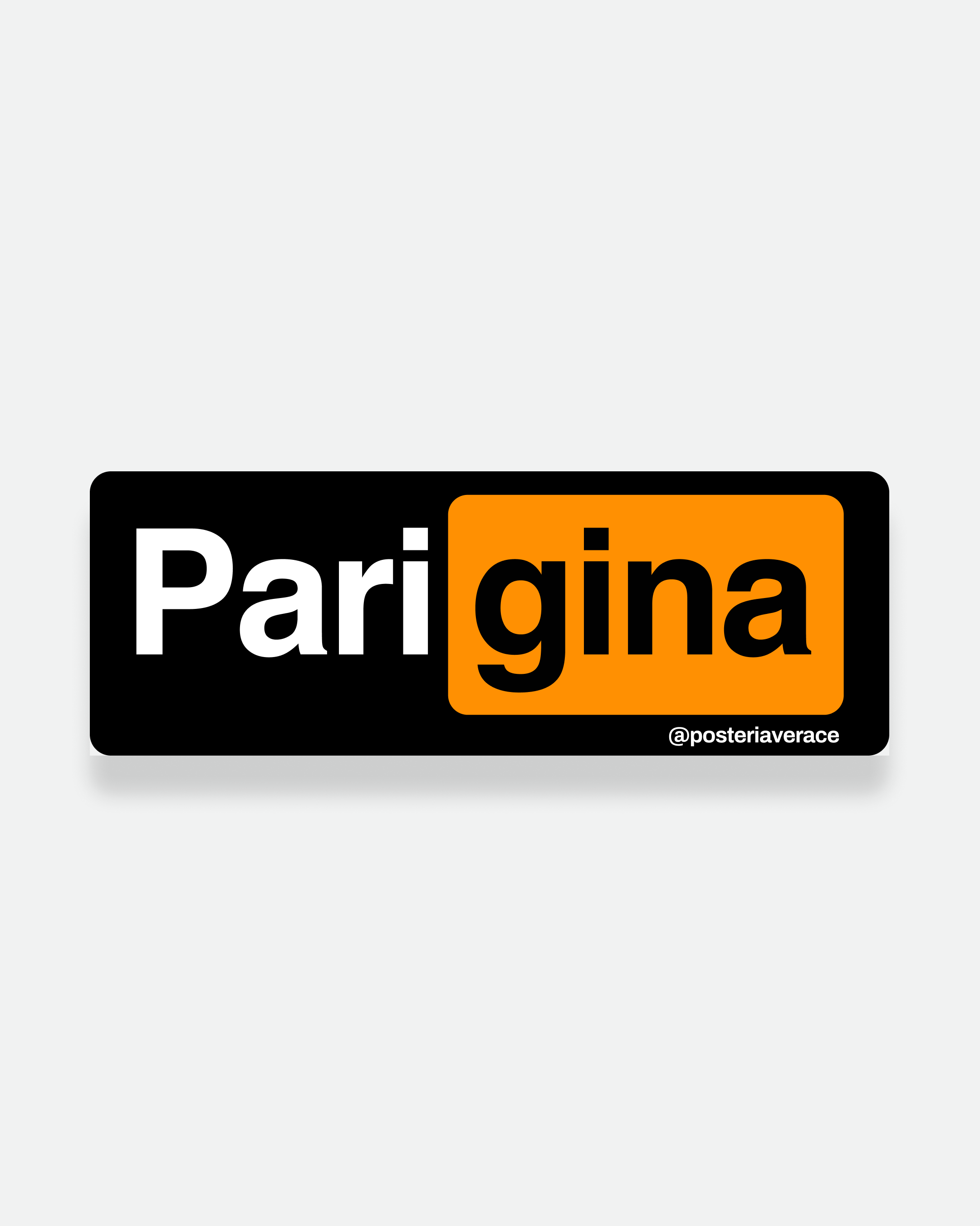 Sticker Parigina – adesivo napoletano in vinile dedicato alla pizza parigina | Posteria Verace