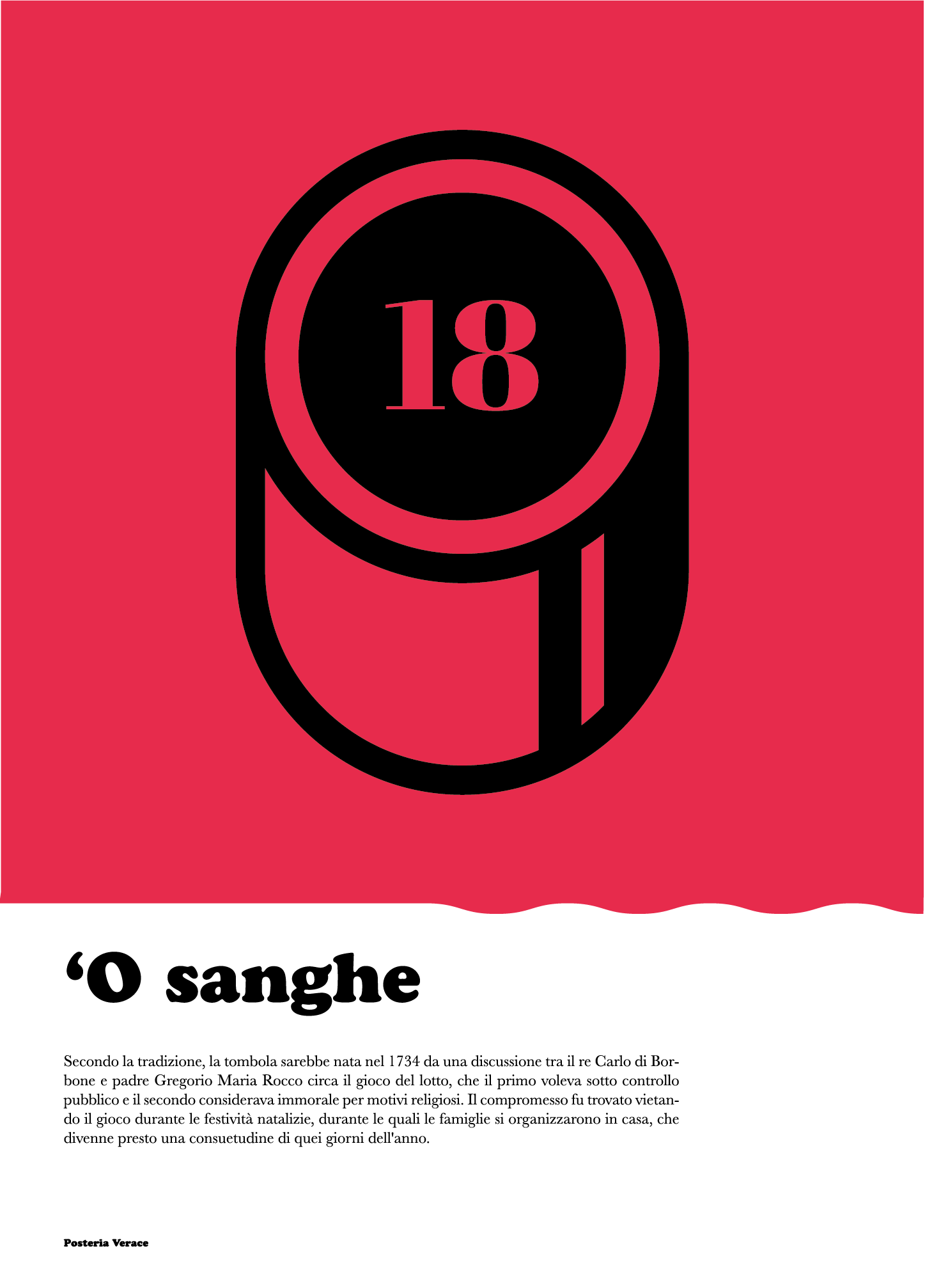 18 tombola napoletana - Il sangue ('O sanghe) - Posteria verace