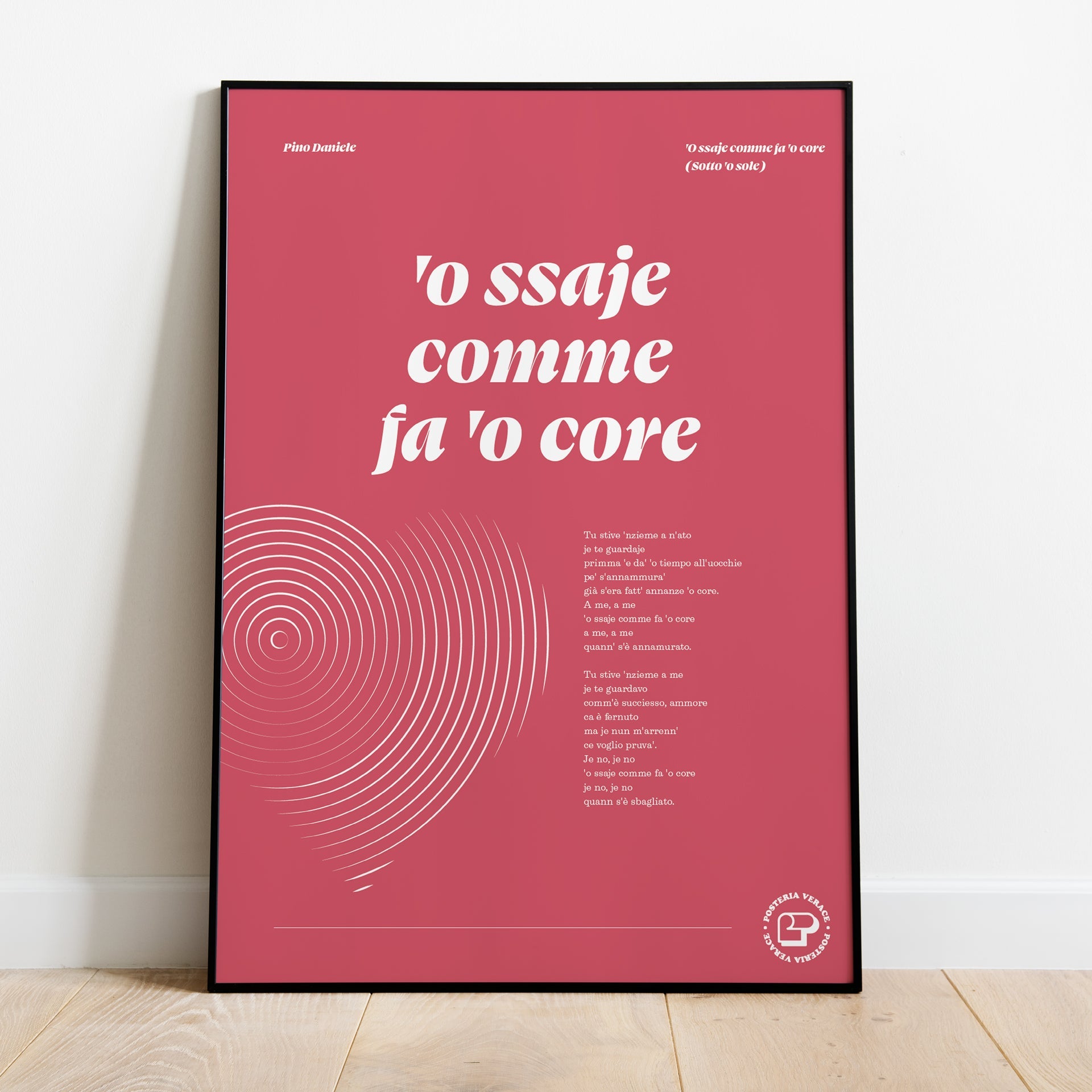 ’O ssaje comme fa ’o core - Pino Daniele (Sotto 'o sole - 1991) - Posteria verace